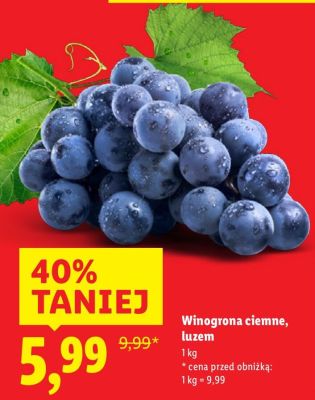 Winogrona ciemne, luzem Lidl promocja