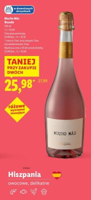 Wino Mucho Más Rosado 750 ml Lidl promocja