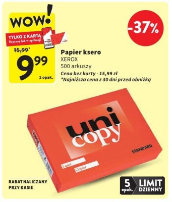 Papier ksero XEROX promocja w Intermarche