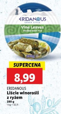 Liście winorośli nadziewane ryżem Eridanous promocja