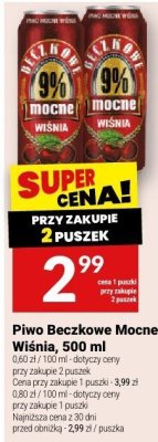 Piwo Beczkowe Mocne Wiśnia, 500 ml promocja w Twój Market