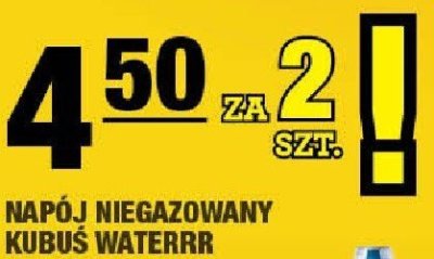 Napój niegazowany Kubuś Waterrr MWS promocja w SPAR