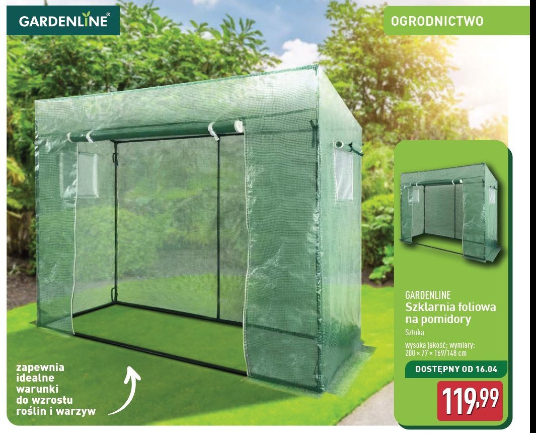 Szklarnia do pomidorów GARDEN LINE promocja w Aldi