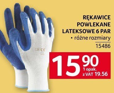 Rękawice powlekane lateksowe promocja w Selgros