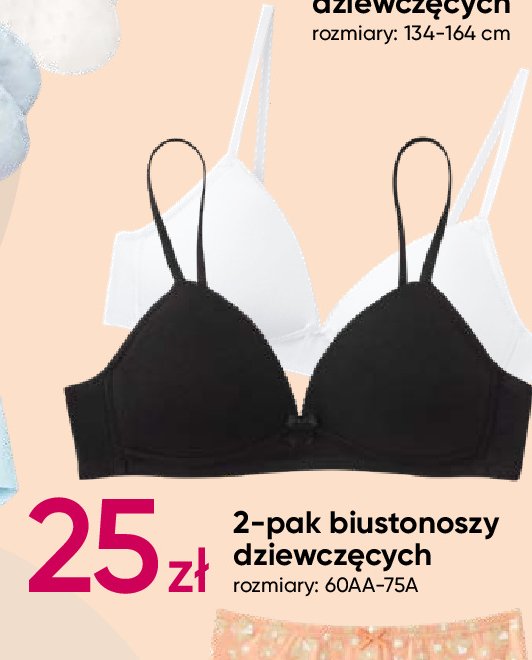 Biustonosz dziewczęcy 60aa-75a promocja