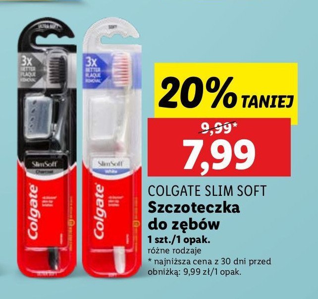 Szczoteczka do zębów miękka charcoal Colgate slim soft promocja