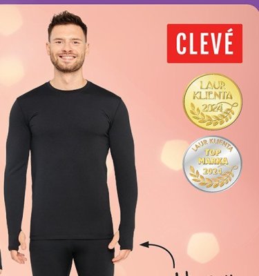 Koszulka termiczna męska Clevé promocja w Biedronka