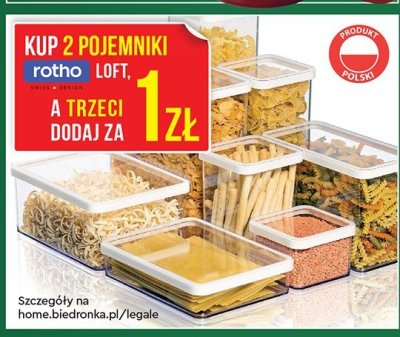 Pojemniki rotho LOFT promocja w Biedronka