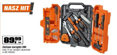 Zestaw narzędzi OBI w kpl. 57 szt. narzędzi i akcesoriów promocja w OBI