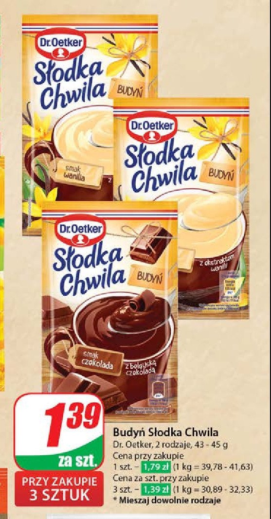 Budyń waniliowy Dr. oetker słodka chwila promocja w Dino