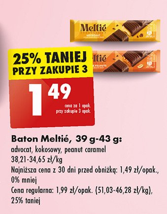 Baton peanut caramel Meltie promocja