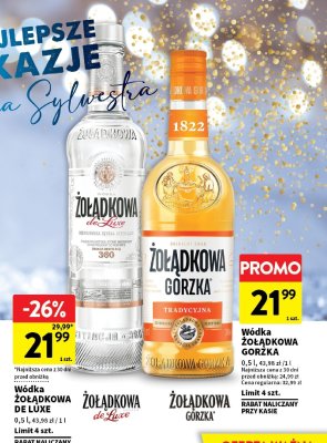 Wódka Żołądkowa De Luxe promocja w Intermarche