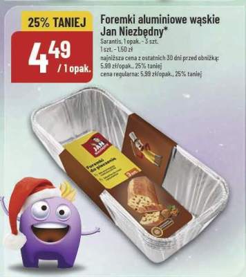 Foremki aluminiowe wąskie Jan Niezbędny promocja w POLOmarket