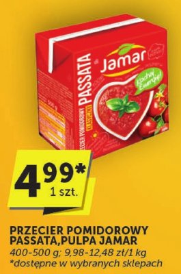 Przecier pomidorowy PASSATA PULPA JAMAR promocja w Euro Sklep