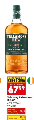 Whiskey Tullamore D.E.W. 40%, 700 ml promocja w Biedronka
