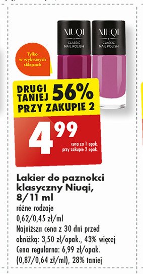 Lakier do paznokci Niuqi promocja w Biedronka