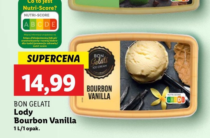 Lody bourbon vanilla BON GELATI promocja