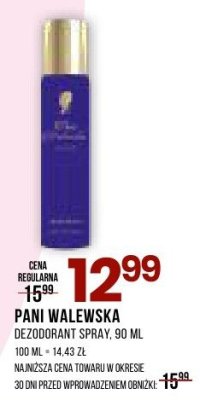 Dezodorant spray PANI WALEWSKA promocja w Drogerie Natura