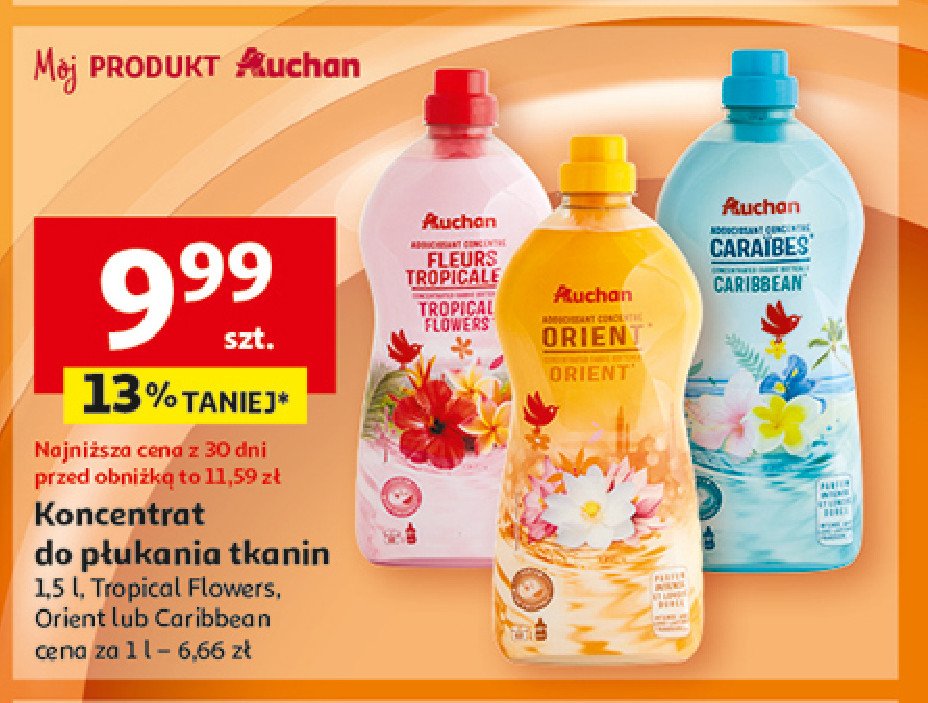 Koncentrat do prania caraibes Auchan różnorodne (logo czerwone) promocja