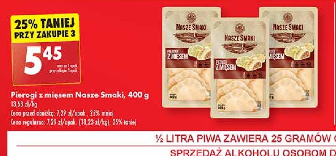 Pierogi z mięsem Nasze smaki promocja