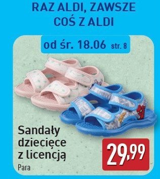 Sandały dziecięce spider-man promocja w Aldi