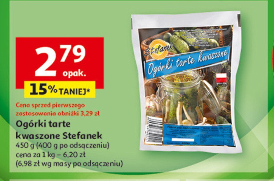 Ogórki tarte Stefanek promocja w Auchan