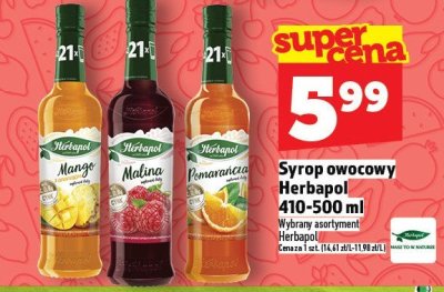 Syrop owocowy Herbapol 410-500 ml promocja w TOPAZ