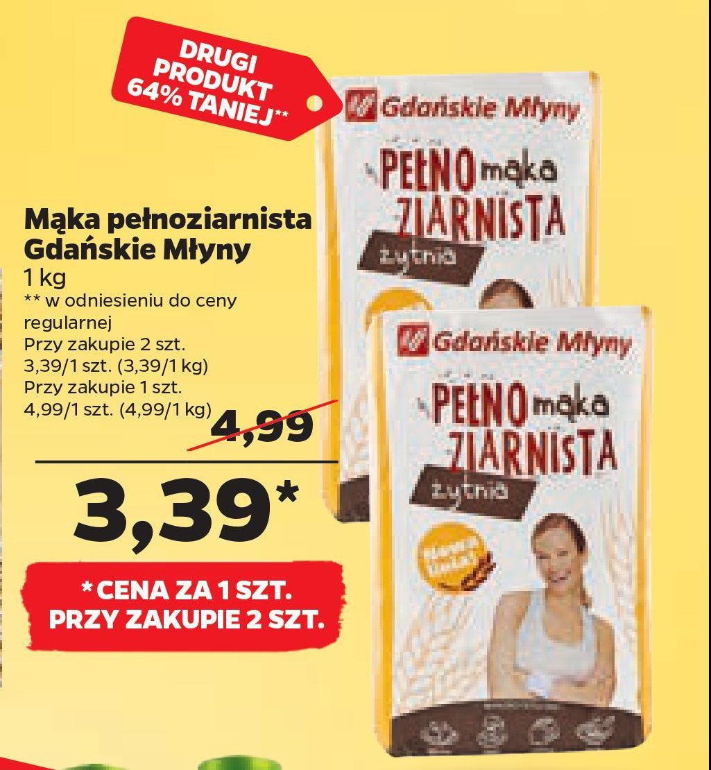 Mąka pełnoziarnista żytnia Gdańskie młyny i spichlerze promocja