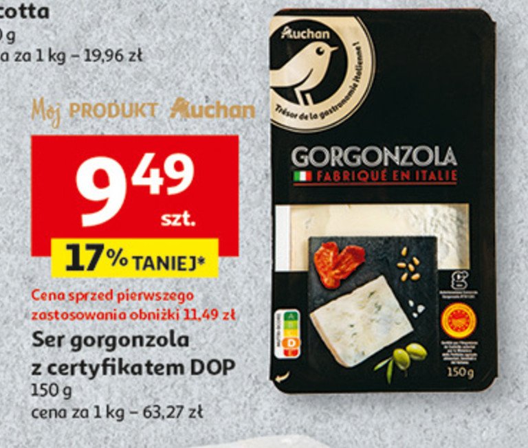 Ser gorgonzola Auchan promocja