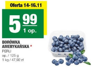 Borówka amerykańska Peru promocja w SPAR