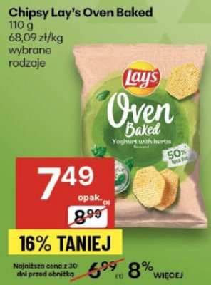Chipsy Lay's Oven Baked promocja w Delikatesy Centrum