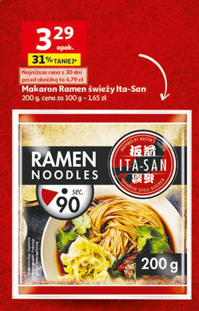 Makaron ramen noodles Ita-san promocja
