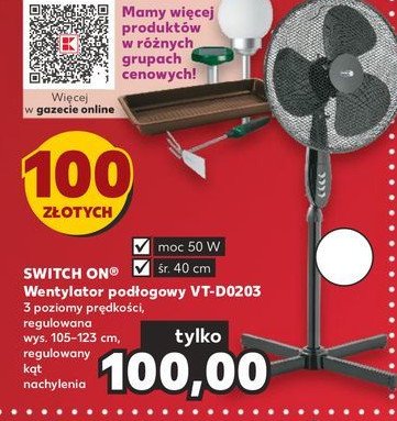 Wentylator vt-d0203 Switch on promocja