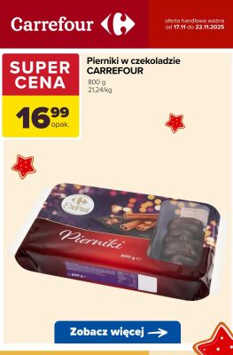 Pierniki w czekoladzie Carrefour promocja w Carrefour