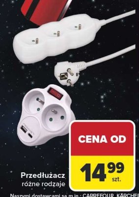 Przedłużacz różne rodzaje promocja w Carrefour