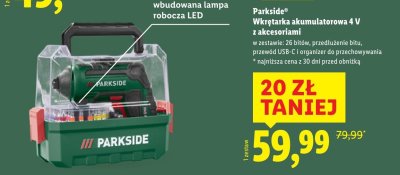 Wkrętarka akumulatorowa 4 V z akcesoriami promocja w Lidl