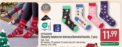 Skarpety świąteczne 2 pary promocja w Aldi