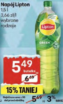 Napój Lipton wybrane rodzaje promocja w Delikatesy Centrum
