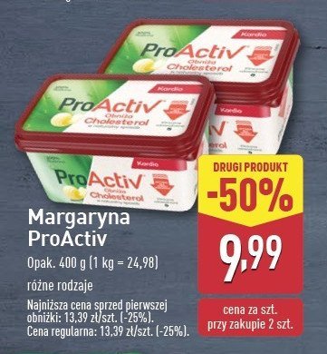 Margaryna kardio Flora pro-activ promocja