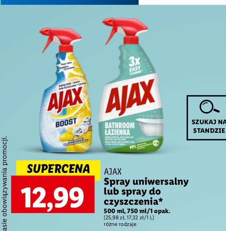 Spray do czyszczenia łazienki Ajax bathroom Ajax . promocja