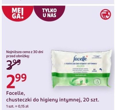 Chusteczki do higieny intymnej, 20 szt. promocja w Rossmann