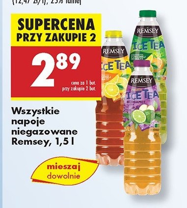 Napój z ekstraktem z czarnej herbaty cytrynowy Remesy ice tea promocja