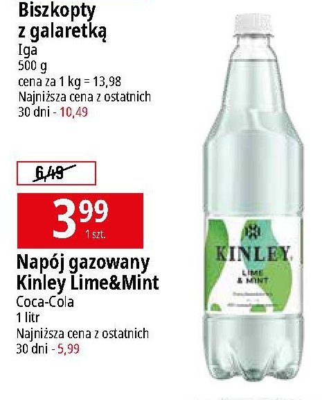 Napój lime & mint Kinley promocja