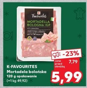 Mortadela bolońska K-classic favourites promocja w Kaufland