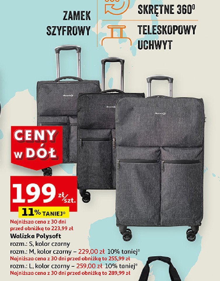 Walizka polysoft rozm. s czarny Airport promocja