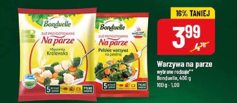 Polskie warzywa Bonduelle gotowane na parze promocja