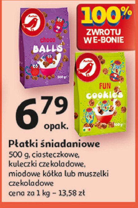 Kuleczki zbożowe czekoladowe Auchan promocja