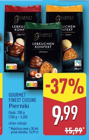 Pierniczki z nadzieniem orzechowym Gourmet finest cuisine promocja