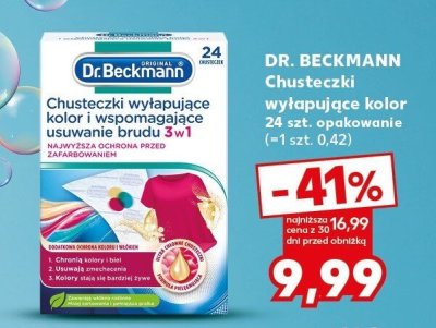 Chusteczki wyłapujące kolor i wspomagające usuwanie brudu 3w1 promocja w Kaufland