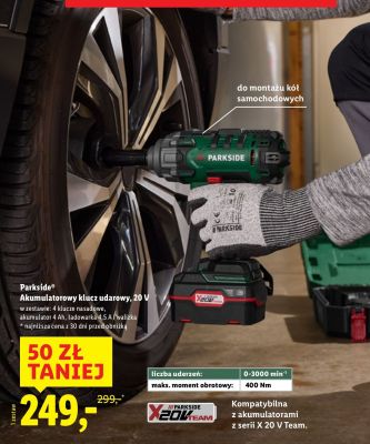 Akumulatorowy klucz udarowy 20 V promocja w Lidl
